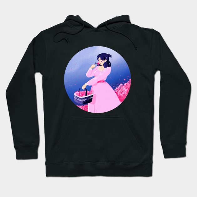 Rosy Eyes Hoodie by kjm.illustrations